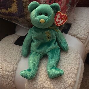 Ty Beanie Baby Green Wattlie Bear